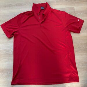 Men's Red Nike Golf Short Sleeve Polo Shirt Size XL Dri-Fit